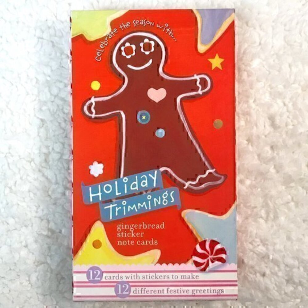 Potter Style "Gingerbread" Holiday Trimmings Blank Notecards
